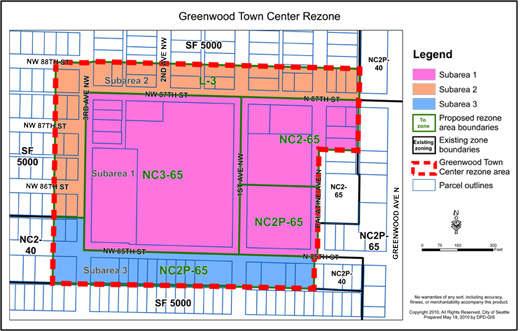 Greenwood Town Center map
