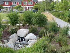 Example of stormwater drainage.