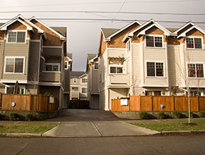 Example of vehicle access to a multifamily project.