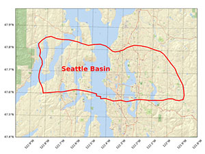 Seattle Basin Map