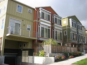 Townhouses in Seattle.