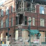 Cadilac Hotel with brick walls that fell down during the Nisqually earthquake.
